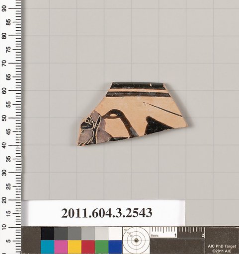 Terracotta rim fragment of a kylix: eye-cup (drinking cup)?