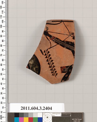 Terracotta rim fragment of a kylix: eye-cup (drinking cup)