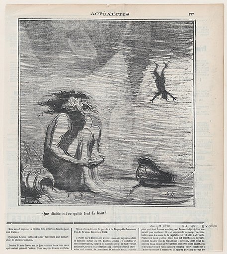 What the devil are they doing up there?, from 'News of the day,' published in Le Charivari, August 14, 1870