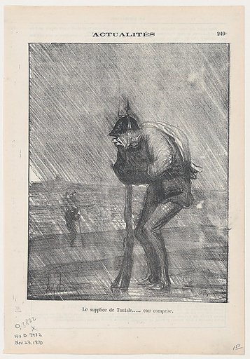 The torments of Tantalus... water included, from 'News of the day,' published in Le Charivari, November 23, 1870