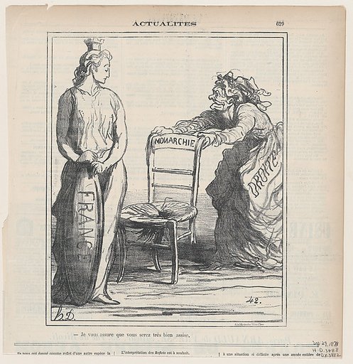 I can assure you, you'll be seated very comfortably!, from 'News of the day,' published in Le Charivari, September 29, 1871