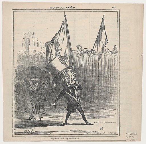 Look, but don't touch!, from 'News of the day,' published in Le Charivari, August 25, 1871
