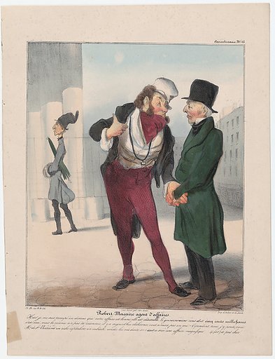 Plate 13: Robert Macaire, business agent, from 'Caricaturana,' published in Les Robert Macaires