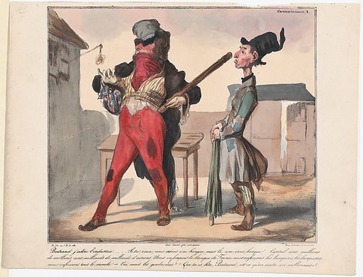 Plate 1: Bertrand, I adore industry...., from 'Caricaturana,' published in Les Robert Macaires