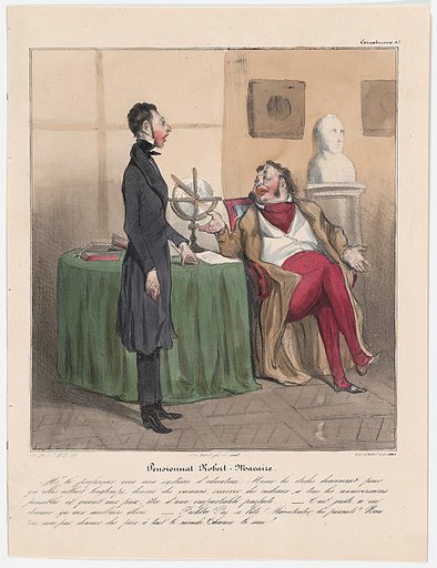 Plate 42: Robert Macaire's boarding school, from 'Caricaturana,' published in Les Robert Macaires