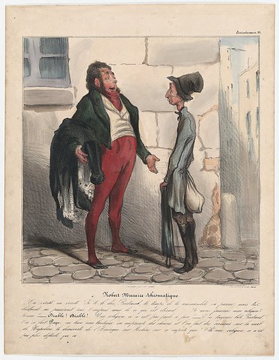 Plate 35: Robert Macaire schismatic, from 'Caricaturana,' published in Les Robert Macaires