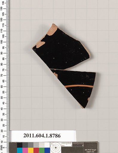 Terracotta fragment of a kylix (drinking cup)