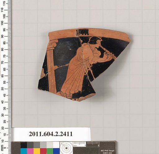 Terracotta fragment of a rhyton (vase for libations or drinking)
