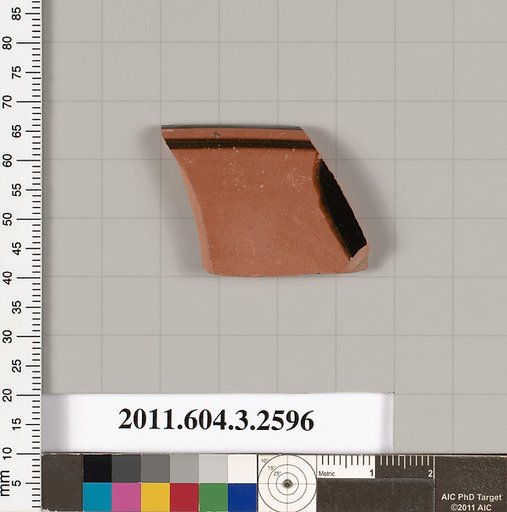 Terracotta rim fragment of a kylix (drinking cup)