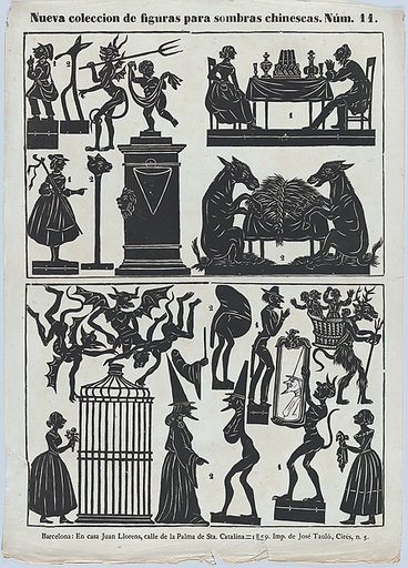 Sheet 11 of figures for Chinese shadow puppets