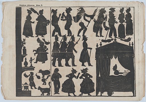 Sheet 3 of figures for Chinese shadow puppets