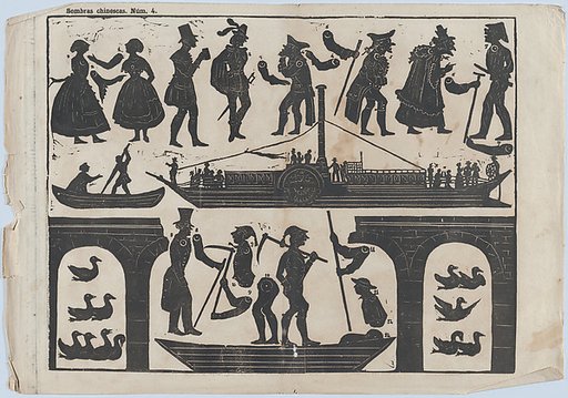 Sheet 4 of figures for Chinese shadow puppets