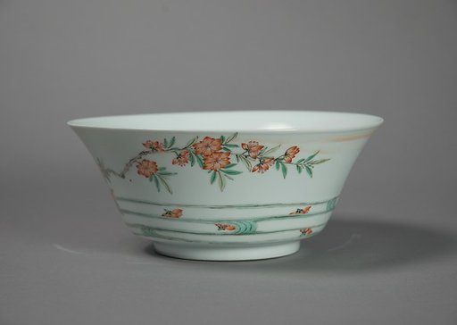 Bowl with Flowers and Waves