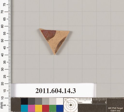 Terracotta fragment of a closed shape