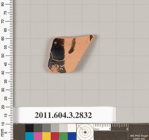 Terracotta fragment of a closed shape