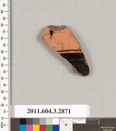 Terracotta fragment of a closed shape