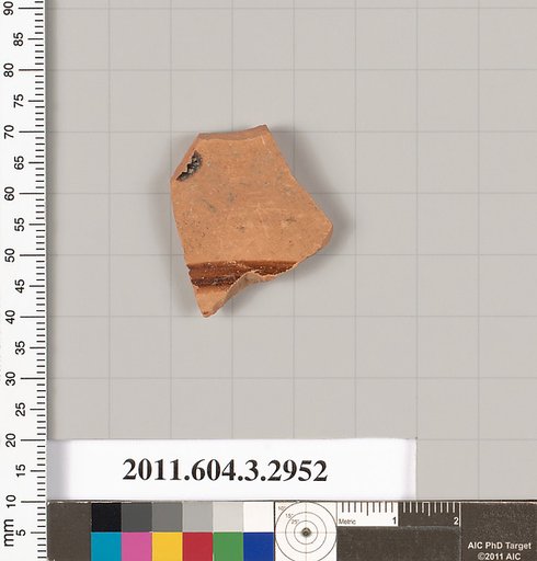 Terracotta fragment of a closed shape
