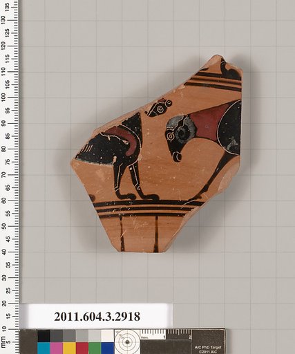 Terracotta fragment of a neck-amphora (jar), Tyrrhenian