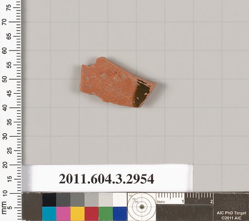 Terracotta fragment of a closed shape