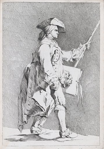 An Artist at the French Academy in Rome (?), pl. V from "Recueil de caricatures"