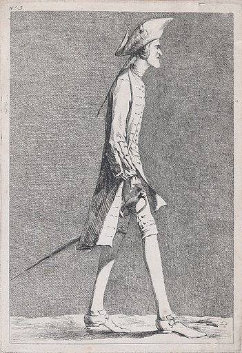 An Artist at the French Academy in Rome (?), pl. XIII from "Recueil de caricatures"