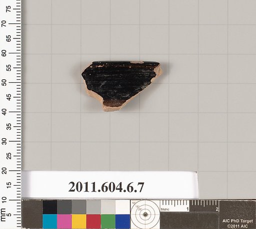 Terracotta rim fragment of an open shape