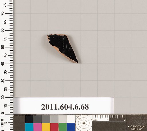 Terracotta rim fragment of an open shape