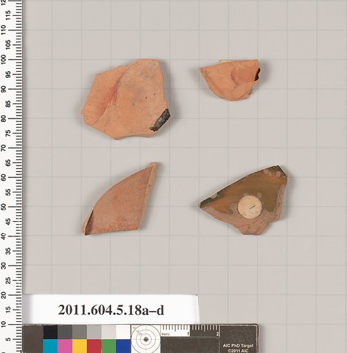 Terracotta fragments of kylikes (drinking cups)