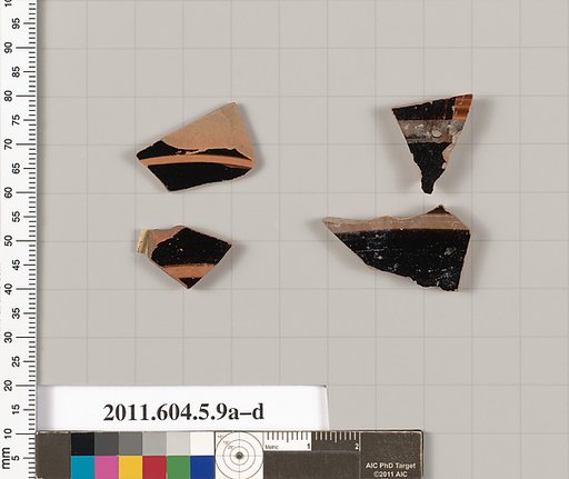 Terracotta fragments of kylikes (drinking cups)