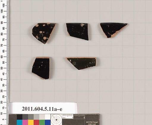 Terracotta rim fragments of kylikes (drinking cups)