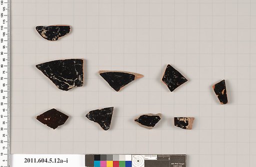 Terracotta fragments of kylikes (drinking cups)