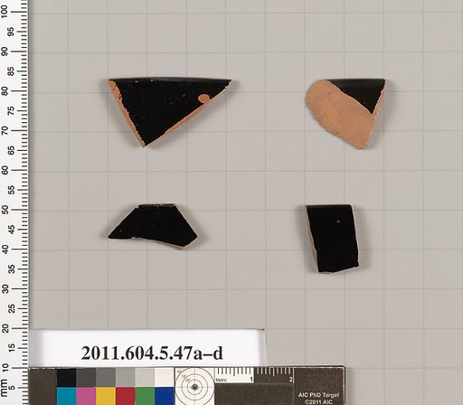 Terracotta rim fragments of kylikes (drinking cups)