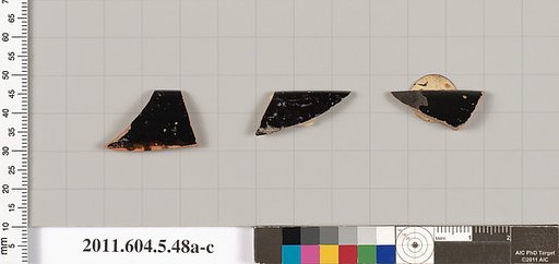 Terracotta rim fragments of kylikes (drinking cups)