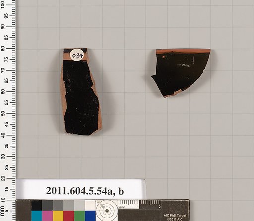 Terracotta rim fragments of kylikes (drinking cups)