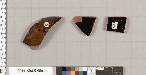 Terracotta rim fragments of kylikes (drinking cups)