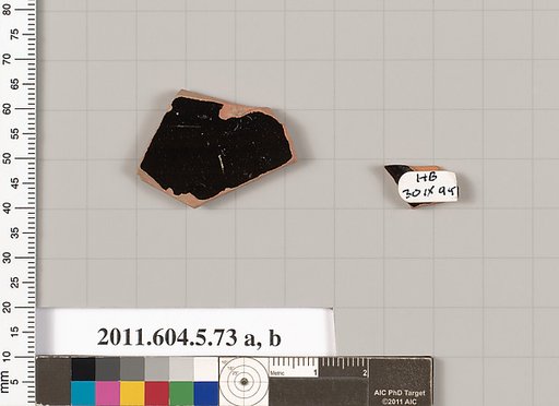 Terracotta fragments of kylikes (drinking cups)