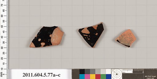 Terracotta fragments of kylikes (drinking cups)