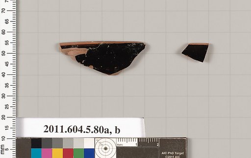 Terracotta rim fragments of kylikes (drinking cups)