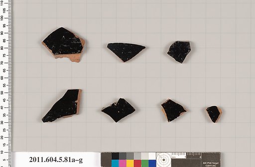 Terracotta fragments of kylikes (drinking cups)