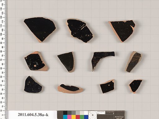 Terracotta fragments of kylikes (drinking cups)