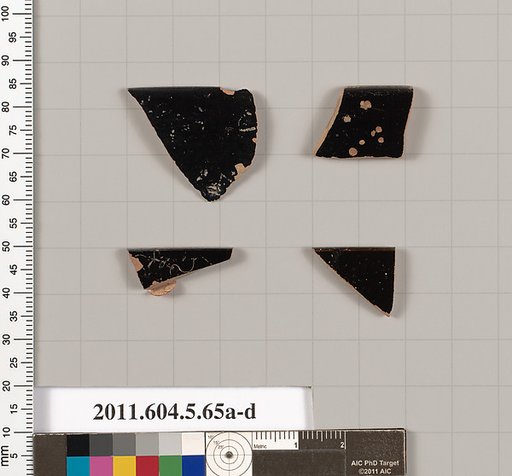Terracotta rim fragments of kylikes (drinking cups)