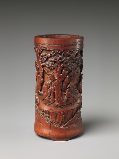 Brush Holder with Fisherman and Traveler