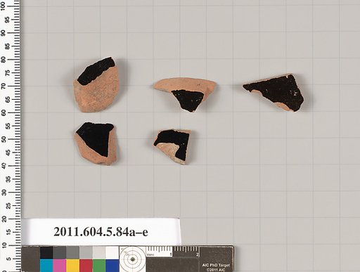 Terracotta fragments of kylikes (drinking cups)