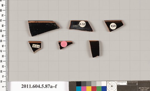 Terracotta rim fragments of kylikes (drinking cups)