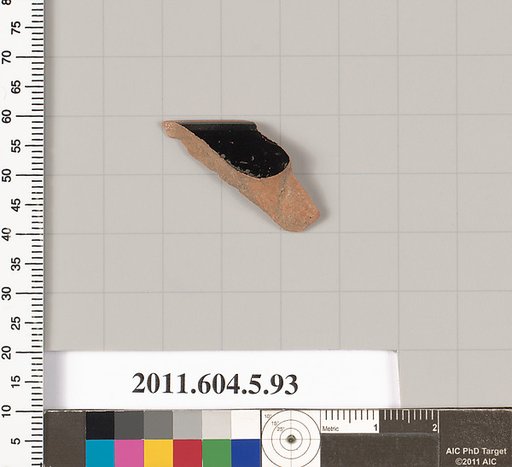 Terracotta rim fragment of a kylix (drinking cup)