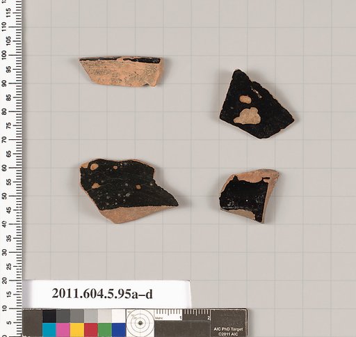 Terracotta fragments of kylikes (drinking cups)