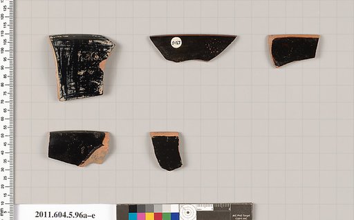 Terracotta rim fragments of kylikes (drinking cups)