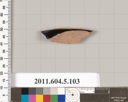 Terracotta fragment of a stemless kylix (drinking cup)?