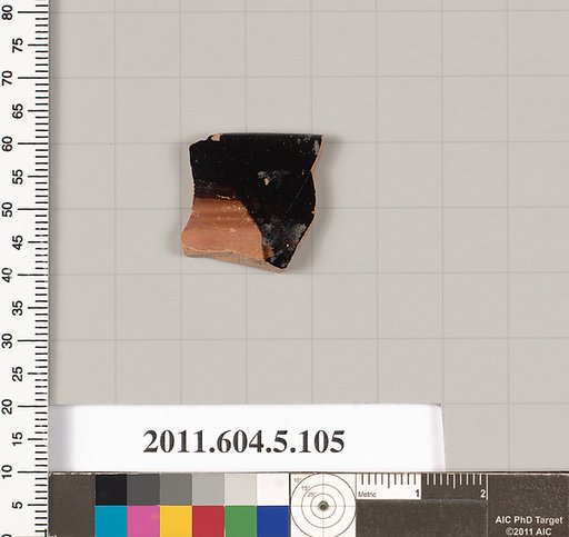 Terracotta rim fragment of a stemless kylix(drinking cup)?