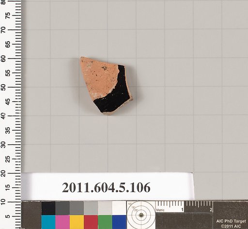 Terracotta fragment of a stemless kylix (drinking cup)